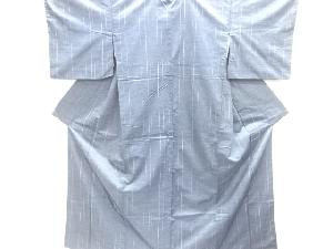 変わり縞模様織出し手織り紬着物